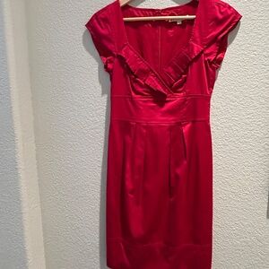 Nanette Lepore Dynasty Ruffle Dress Red